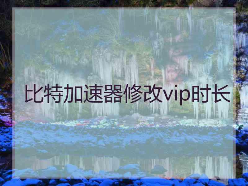 比特加速器修改vip时长