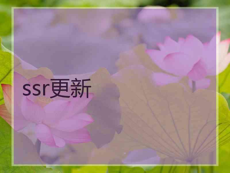 ssr更新